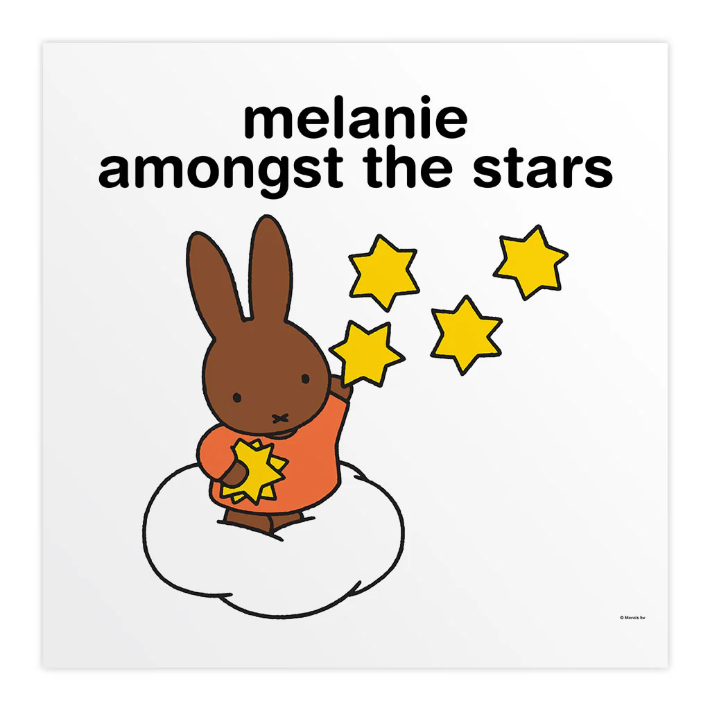 melanie amongst the stars Personalised Square Print - Image 2