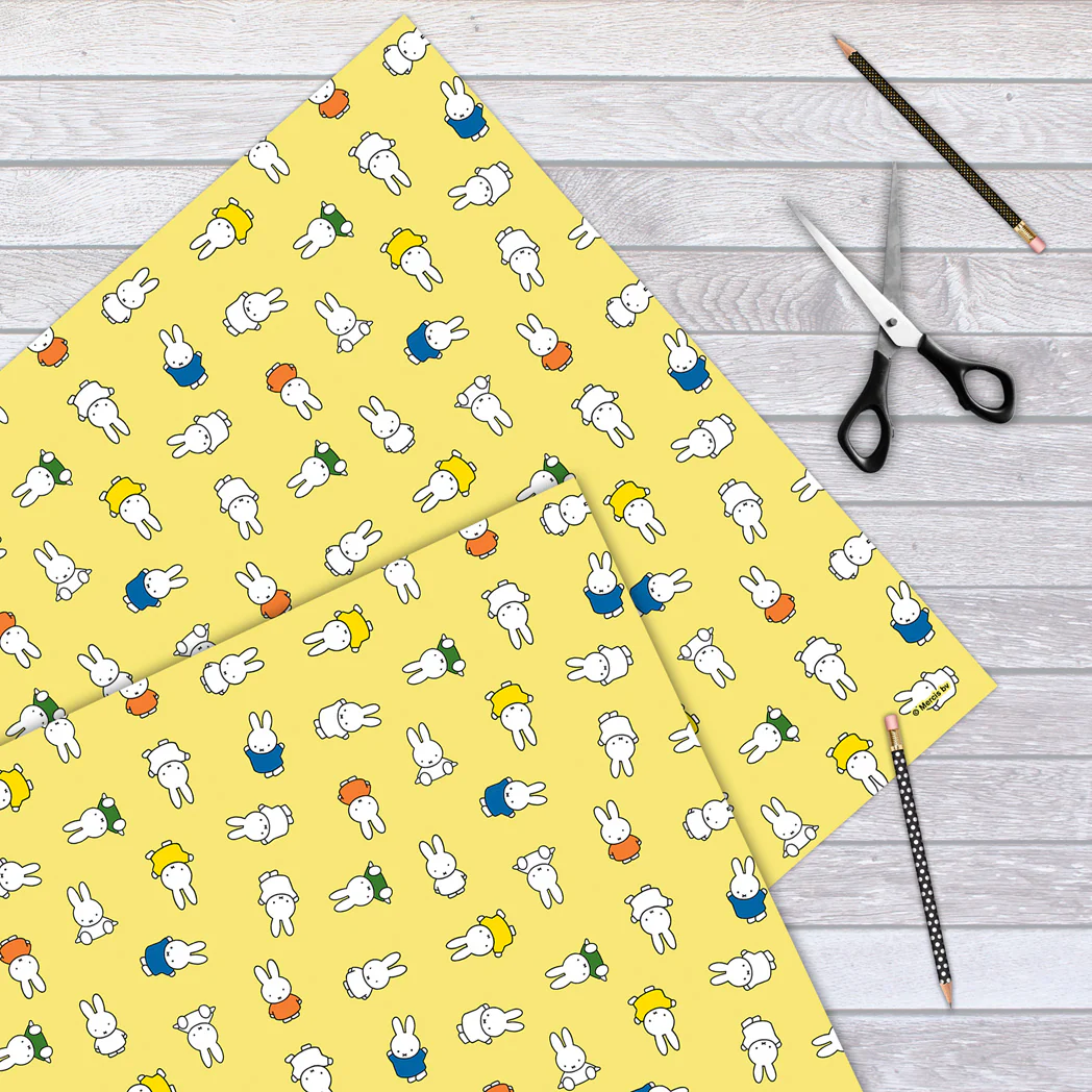 Miffy All Over Yellow Gift Wrap - Image 3