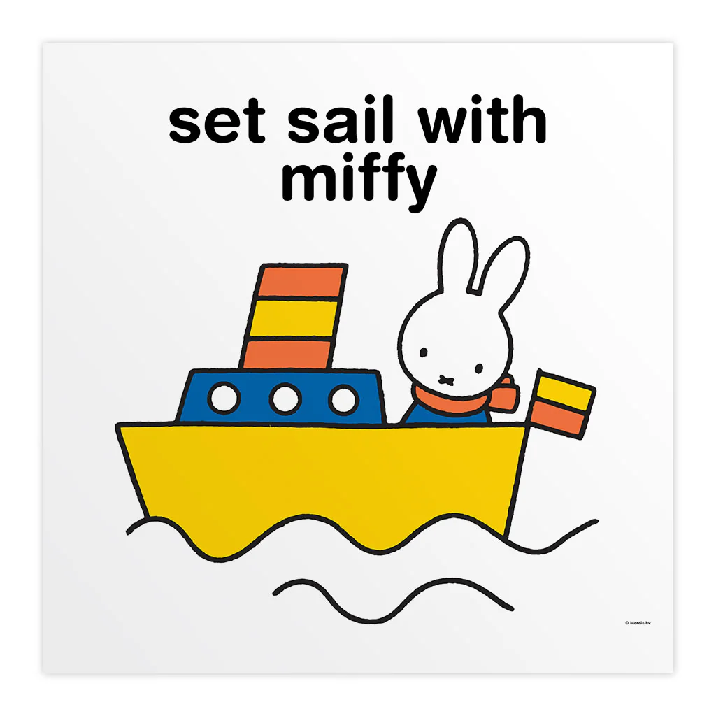 set sail with miffy Personalised Square Print - Image 2